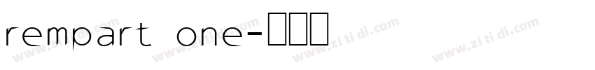 rempart one字体转换